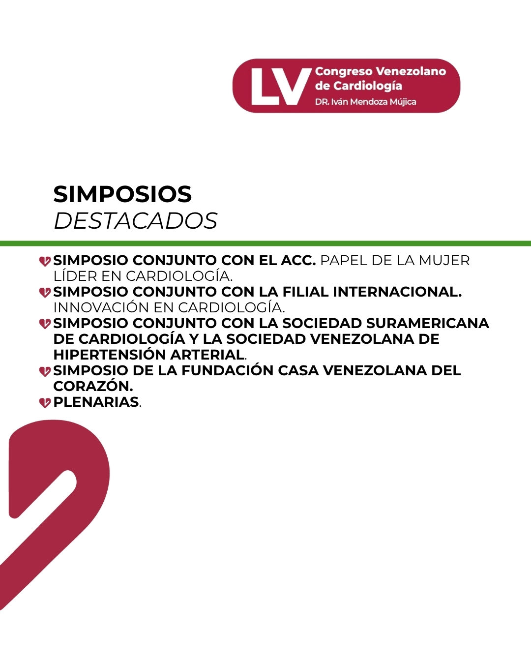 Simposio Destacados- LV Congreso Venezolano de Cardiología